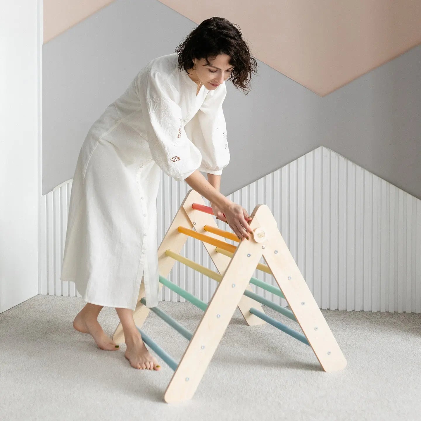 Ensemble (grand) - Triangle de Pikler + 2 planches à double face + bascule d’équilibre BusyKids Europe s.r.o.