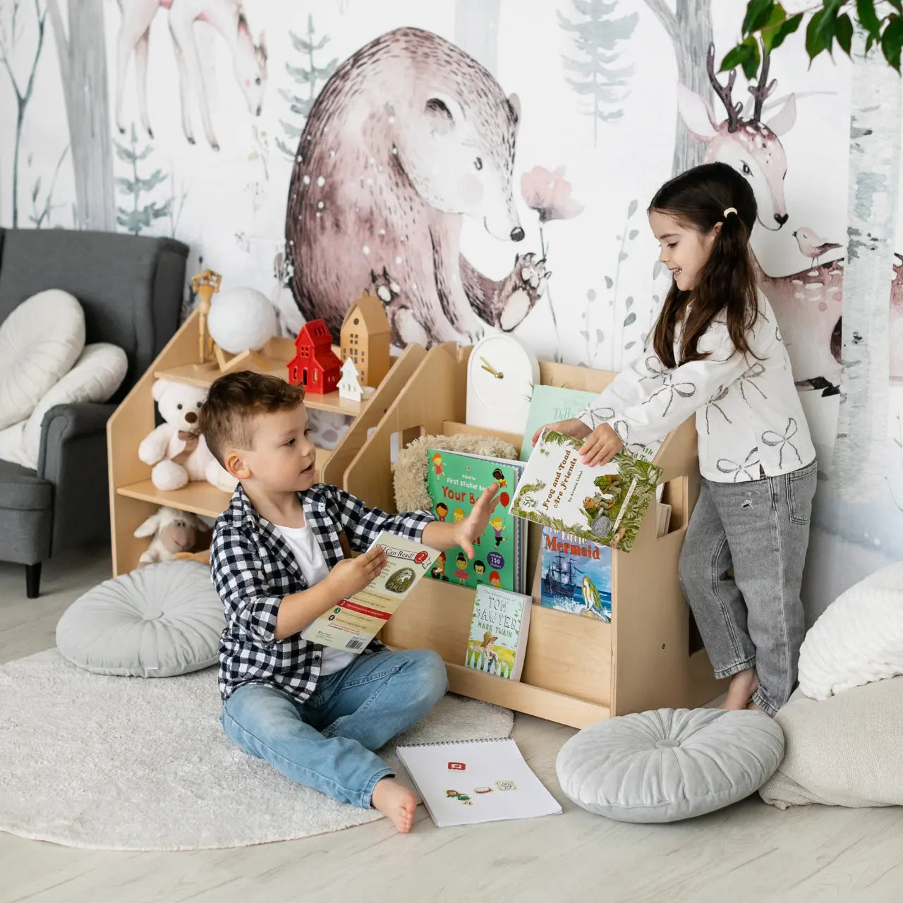 Ensemble - Bibliothèque enfant + Étagère à jouets - édition limitée BusyKids Europe s.r.o.