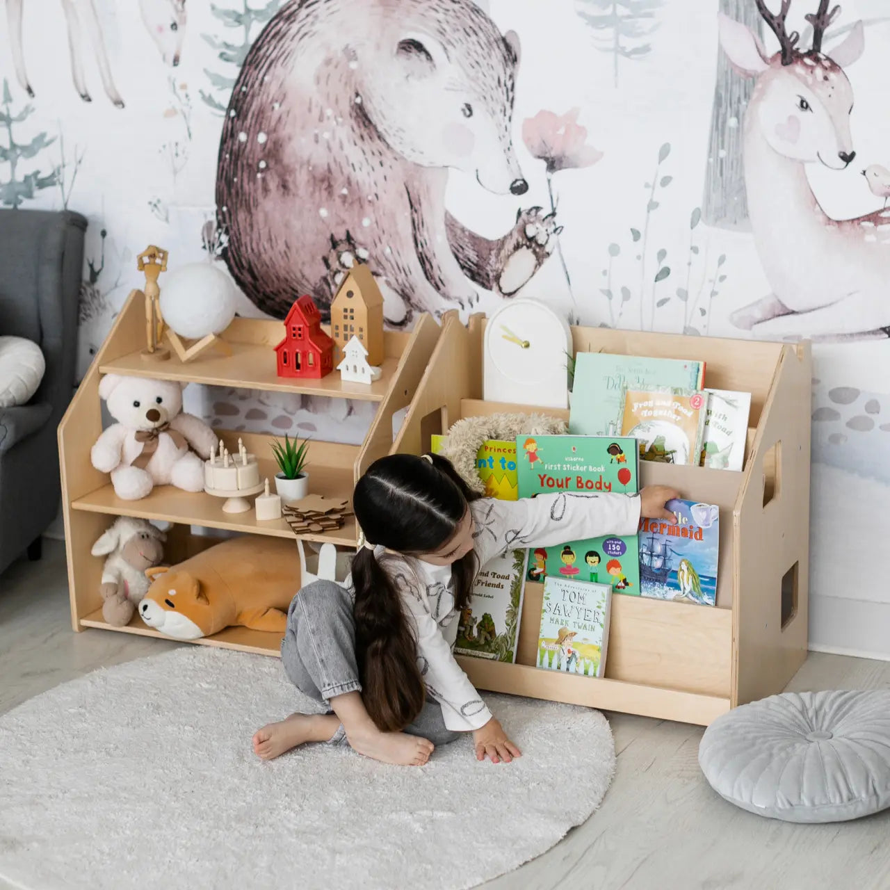 Ensemble - Bibliothèque enfant + Étagère à jouets - édition limitée BusyKids Europe s.r.o.