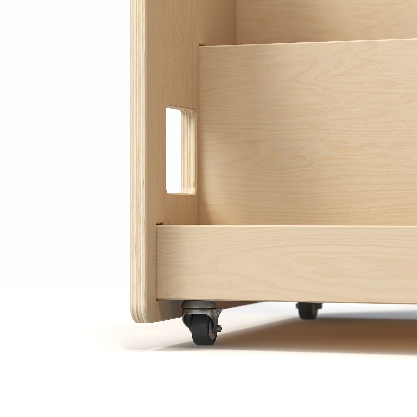 Bibliothèque enfant double-face sur roulettes - nature BusyKids Europe s.r.o.