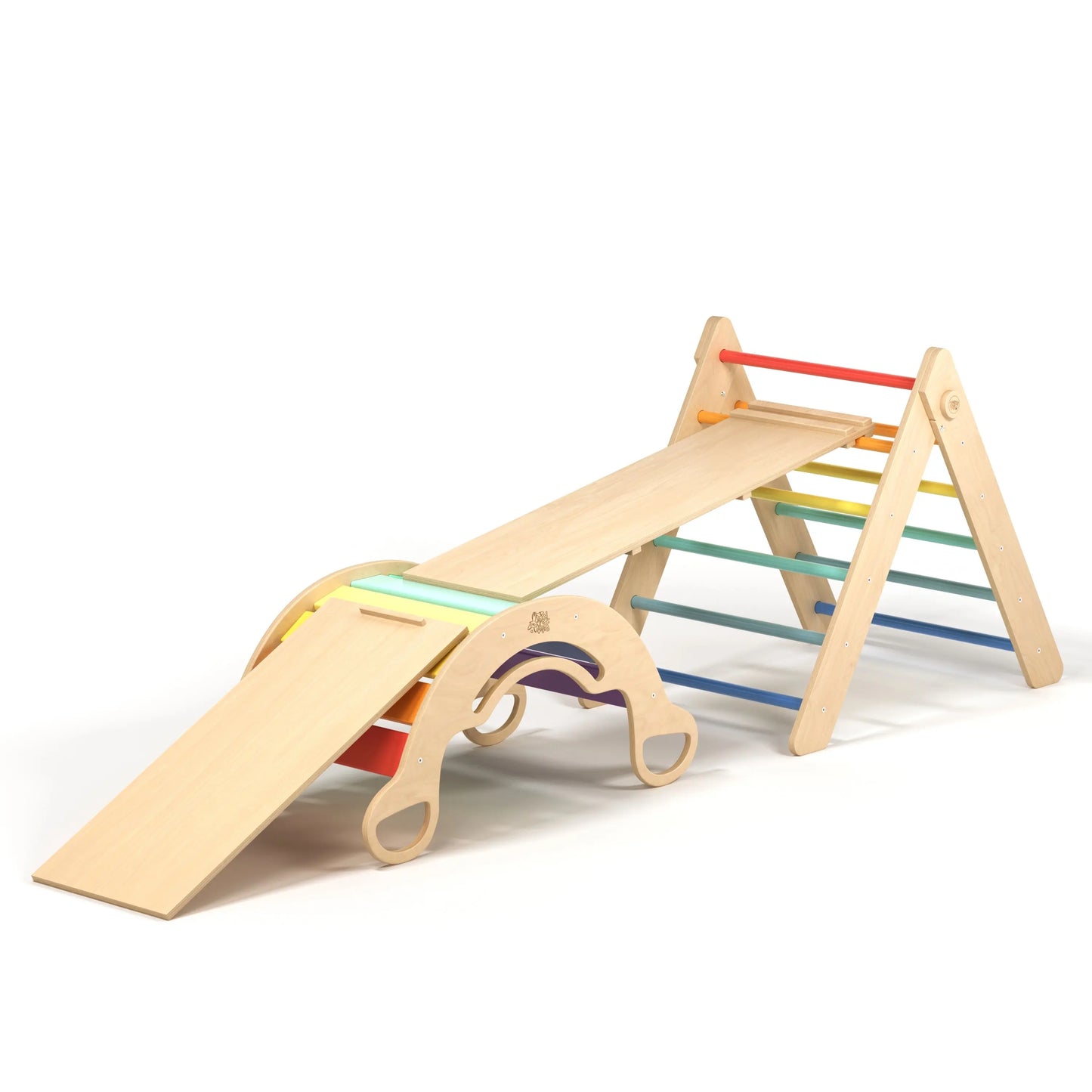Ensemble (grand) - Triangle de Pikler + 2 planches à double face + bascule d’équilibre BusyKids Europe s.r.o.
