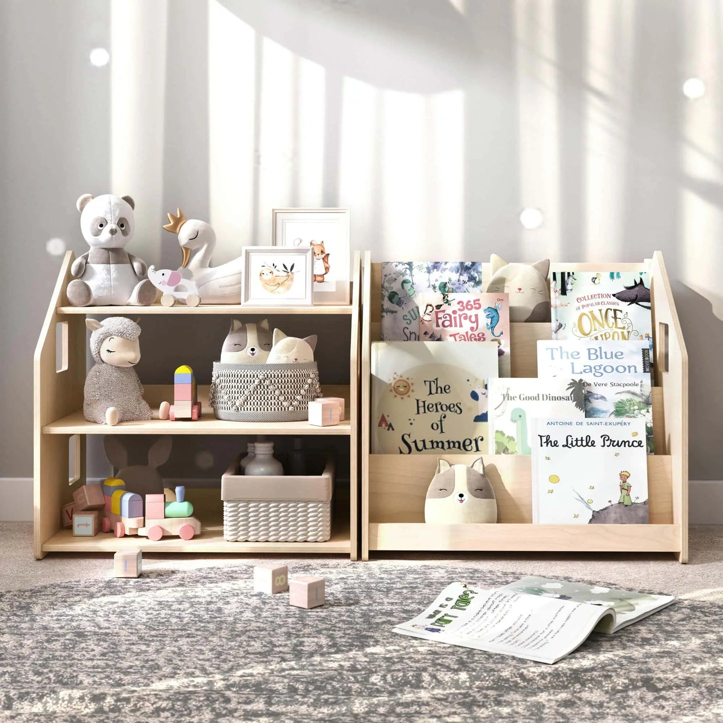 Ensemble - Bibliothèque enfant + Étagère à jouets - édition limitée BusyKids Europe s.r.o.