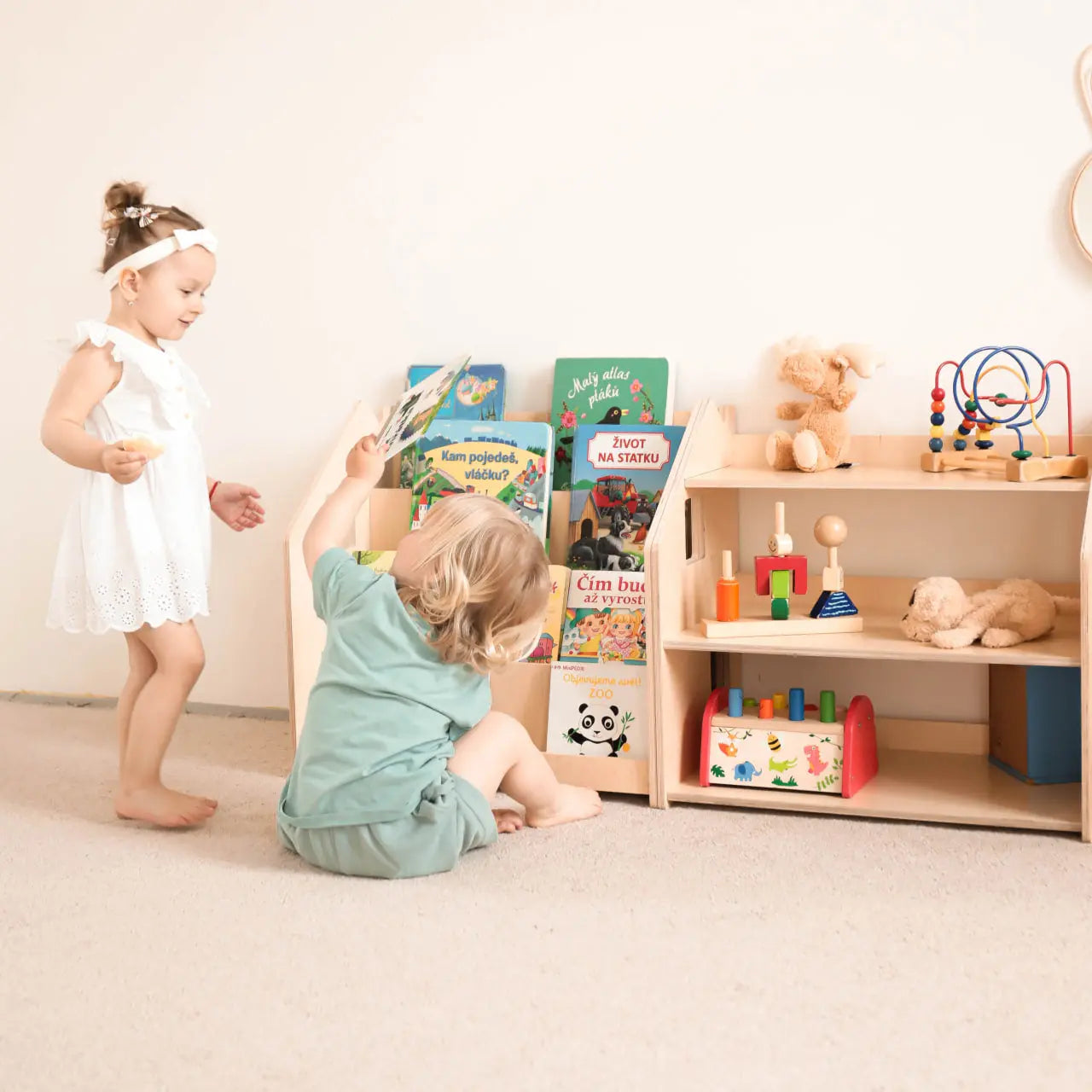 Ensemble - Bibliothèque enfant + Étagère à jouets - édition limitée BusyKids Europe s.r.o.