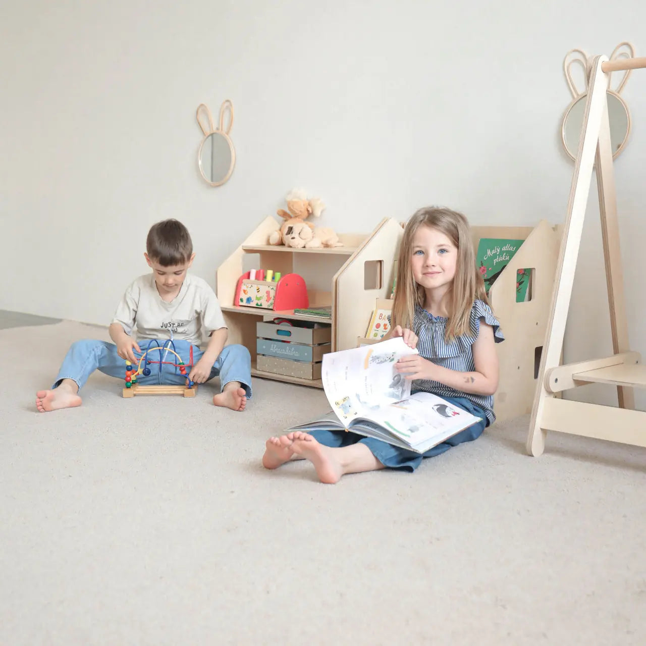 Ensemble - Bibliothèque enfant + Étagère à jouets - édition limitée BusyKids Europe s.r.o.