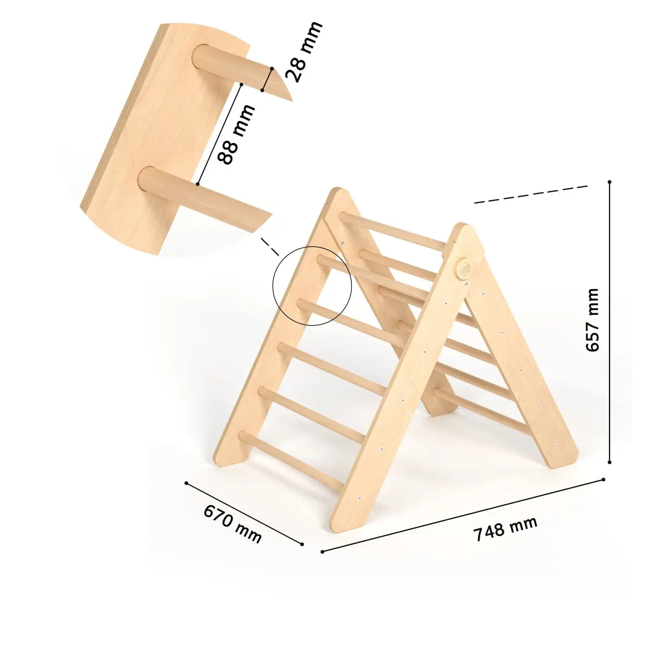 Ensemble - Triangle de Pikler et un grand toboggan à double face BusyKids Europe s.r.o.