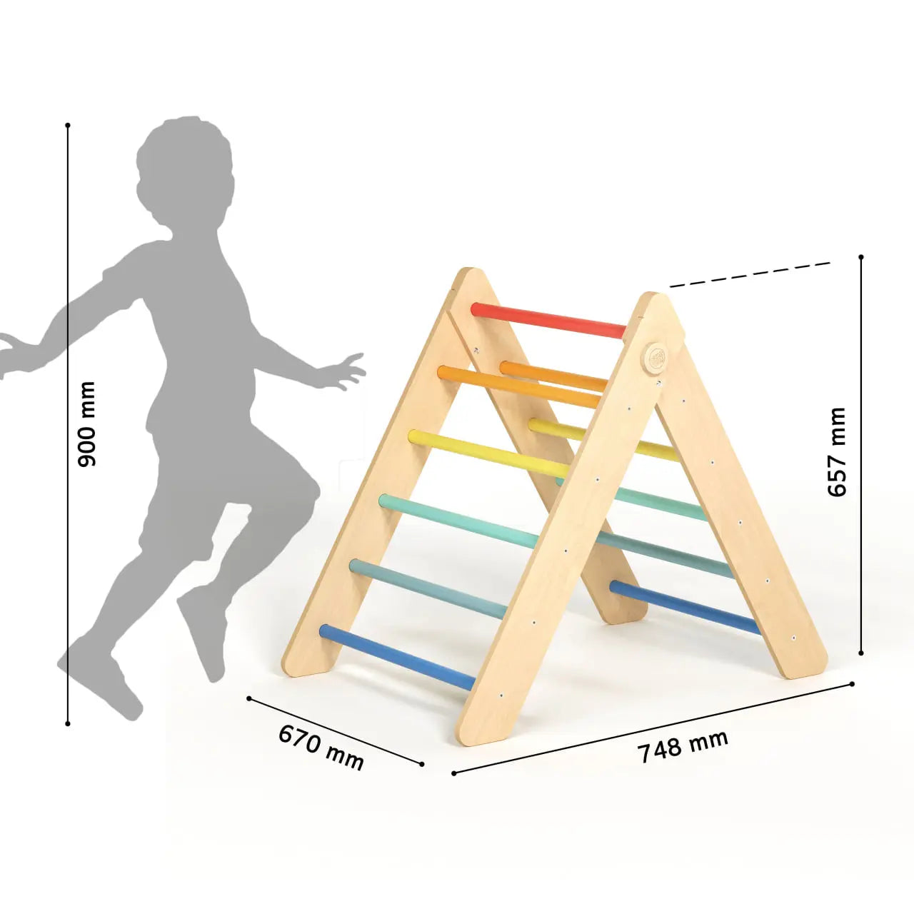 Ensemble (grand) - Triangle de Pikler + 2 planches à double face + bascule d’équilibre BusyKids Europe s.r.o.