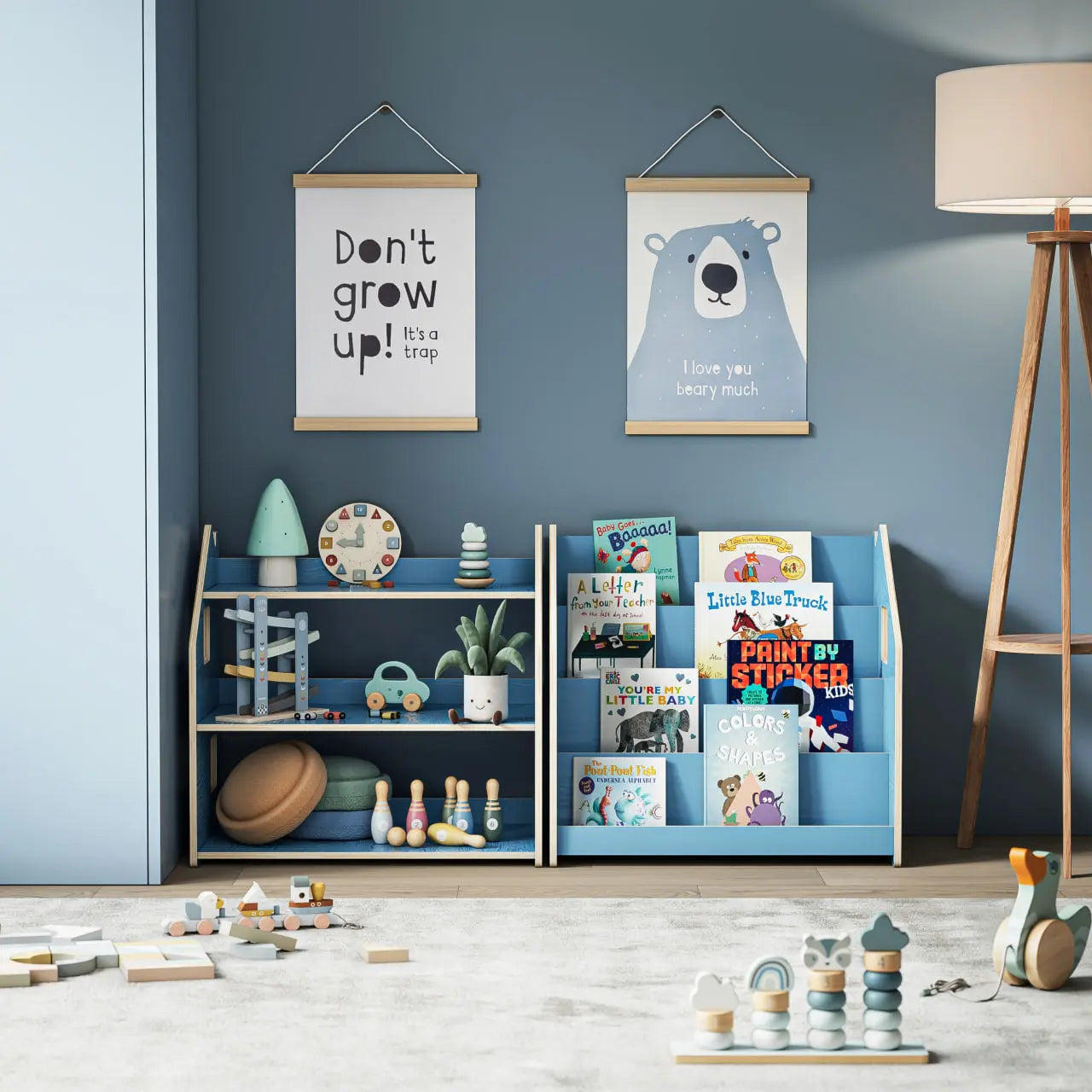 Ensemble - Bibliothèque enfant + Étagère à jouets - édition limitée BusyKids Europe s.r.o.