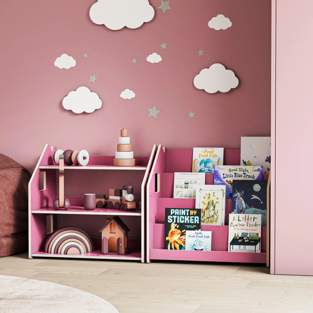 Ensemble - Bibliothèque enfant + Étagère à jouets - édition limitée BusyKids Europe s.r.o.