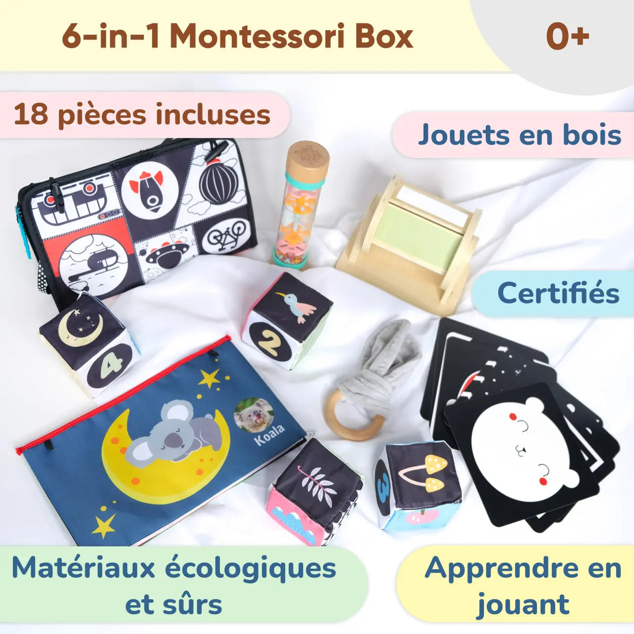 Coffret de Jeu Montessori pour les bébés de 0 à 6 mois BusyKids BusyKids Europe s.r.o.