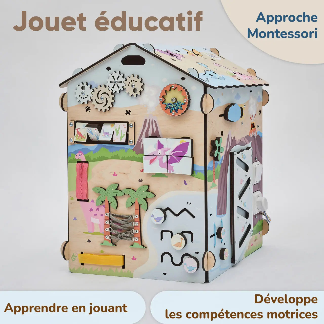 Busy board Maisonnette éducative DINO équipé d'un éclairage BusyKids Europe s.r.o.