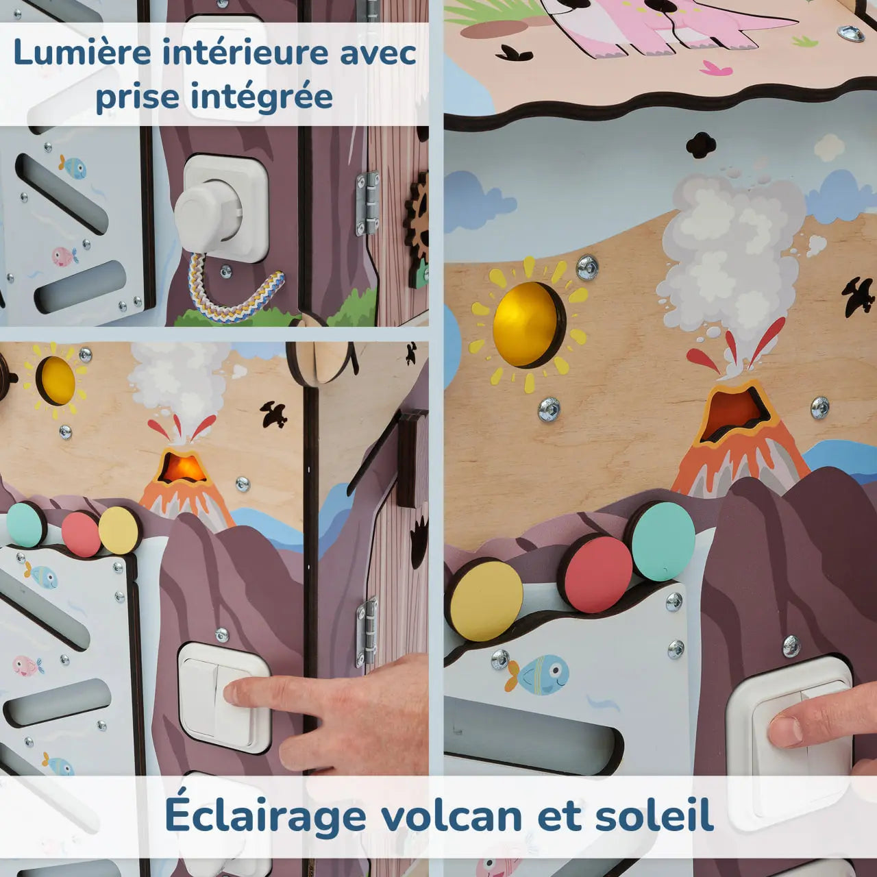 Busy board Maisonnette éducative DINO équipé d'un éclairage BusyKids Europe s.r.o.