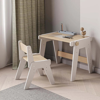 Ensemble - table et chaise évolutives pour jeunes enfants - blanche BusyKids Europe s.r.o.