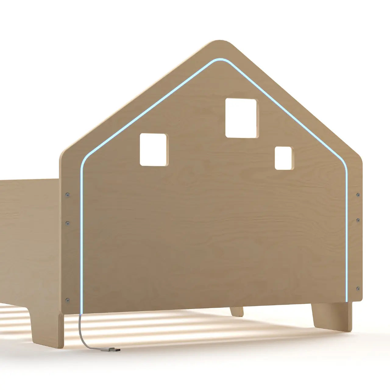 Lit montessori extensible en forme de maison avec éclairage LED BusyKids Europe s.r.o.