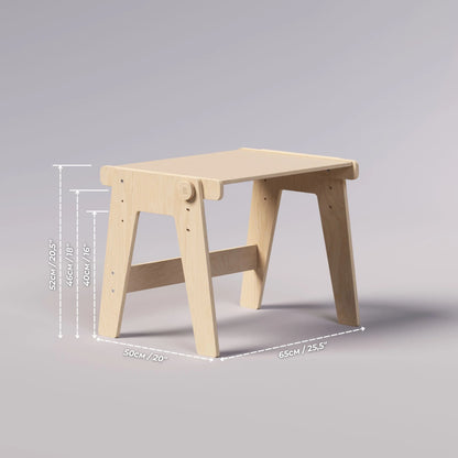 Ensemble - table et chaise évolutives pour jeunes enfants - nature BusyKids Europe s.r.o.