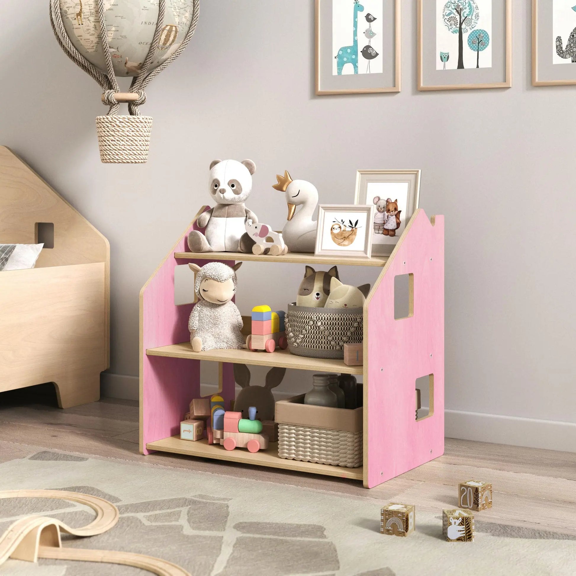 Ensemble - Bibliothèque enfant + Étagère à jouets - Couleur bleu clair BusyKids Europe s.r.o.