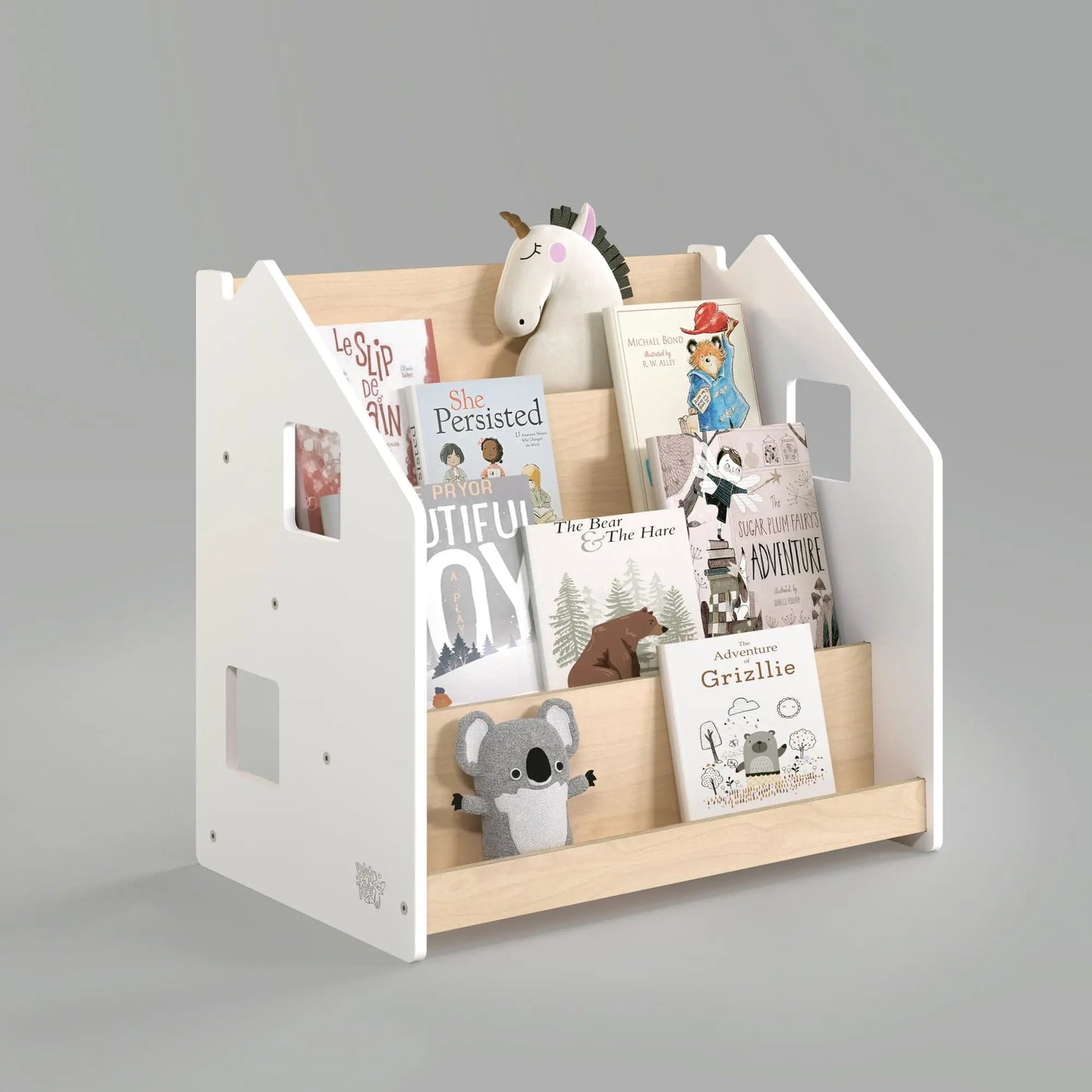 Ensemble - Bibliothèque enfant + Étagère à jouets - Couleur blanche BusyKids Europe s.r.o.