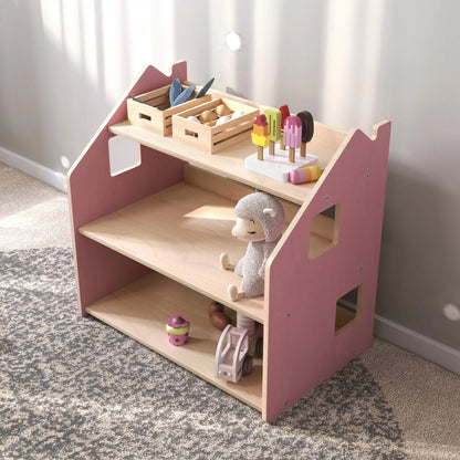 Ensemble - Bibliothèque enfant + Étagère à jouets - Couleur bleu clair BusyKids Europe s.r.o.