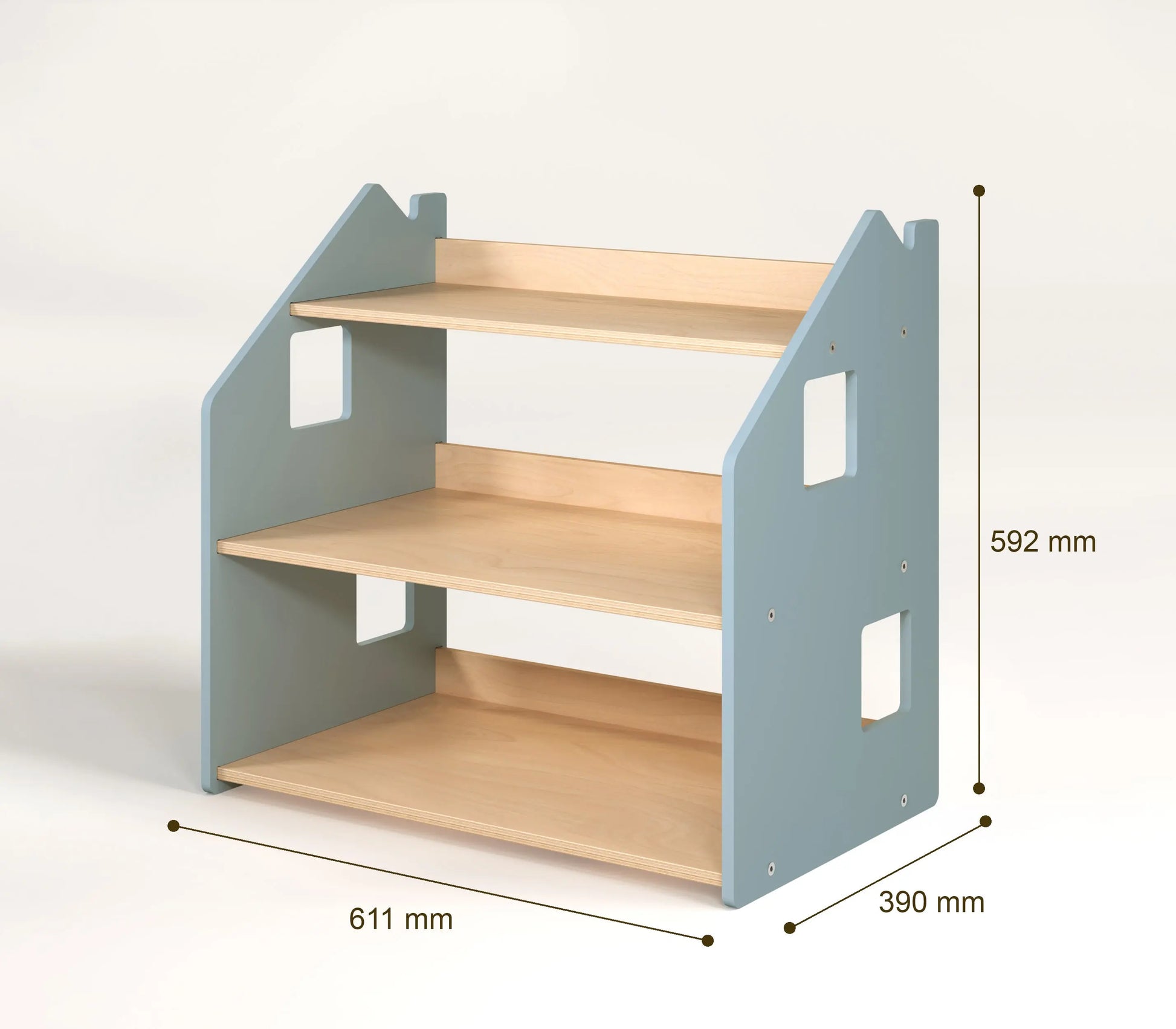 Étagère à jouets - Couleur bleu clair (MDF) - Déstockage d’entrepôt BusyKids Europe s.r.o.