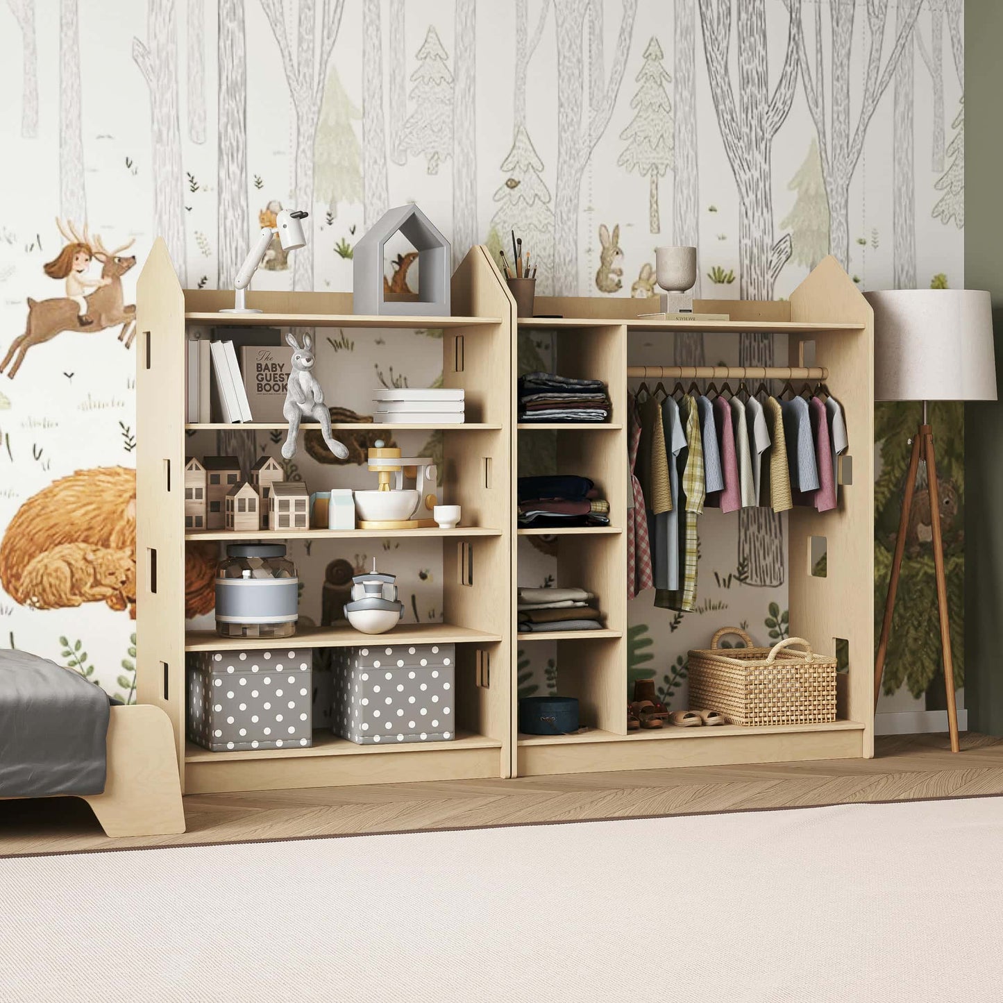 Ensemble - Étagère de rangement Montessori + Penderie BusyKids BusyKids