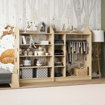 Ensemble - Étagère de rangement Montessori + Penderie BusyKids BusyKids
