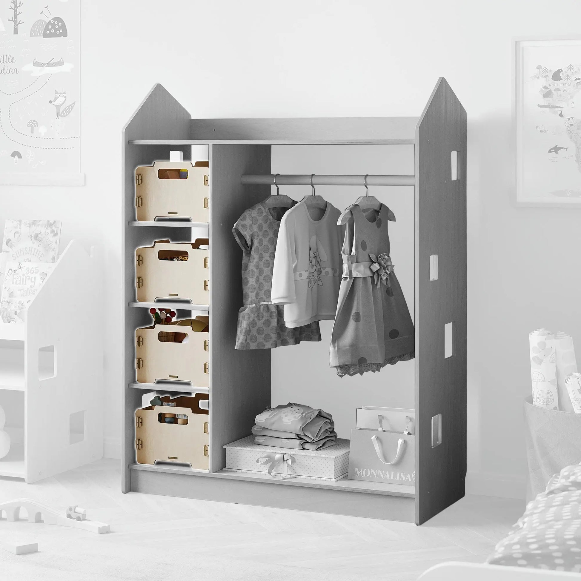Penderie Montessori BusyKids - Couleur blanche BusyKids Europe s.r.o.