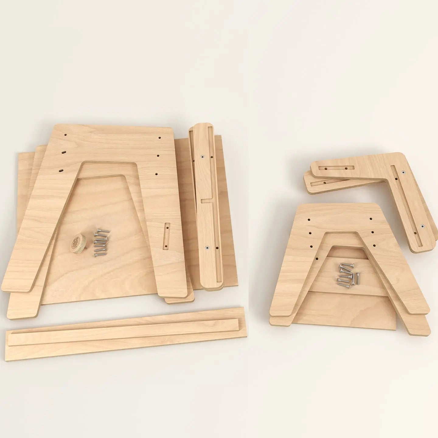 Ensemble - table et chaise évolutives pour jeunes enfants - nature BusyKids Europe s.r.o.