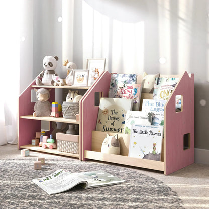 Ensemble - Bibliothèque enfant + Étagère à jouets - Couleur bleu clair BusyKids Europe s.r.o.