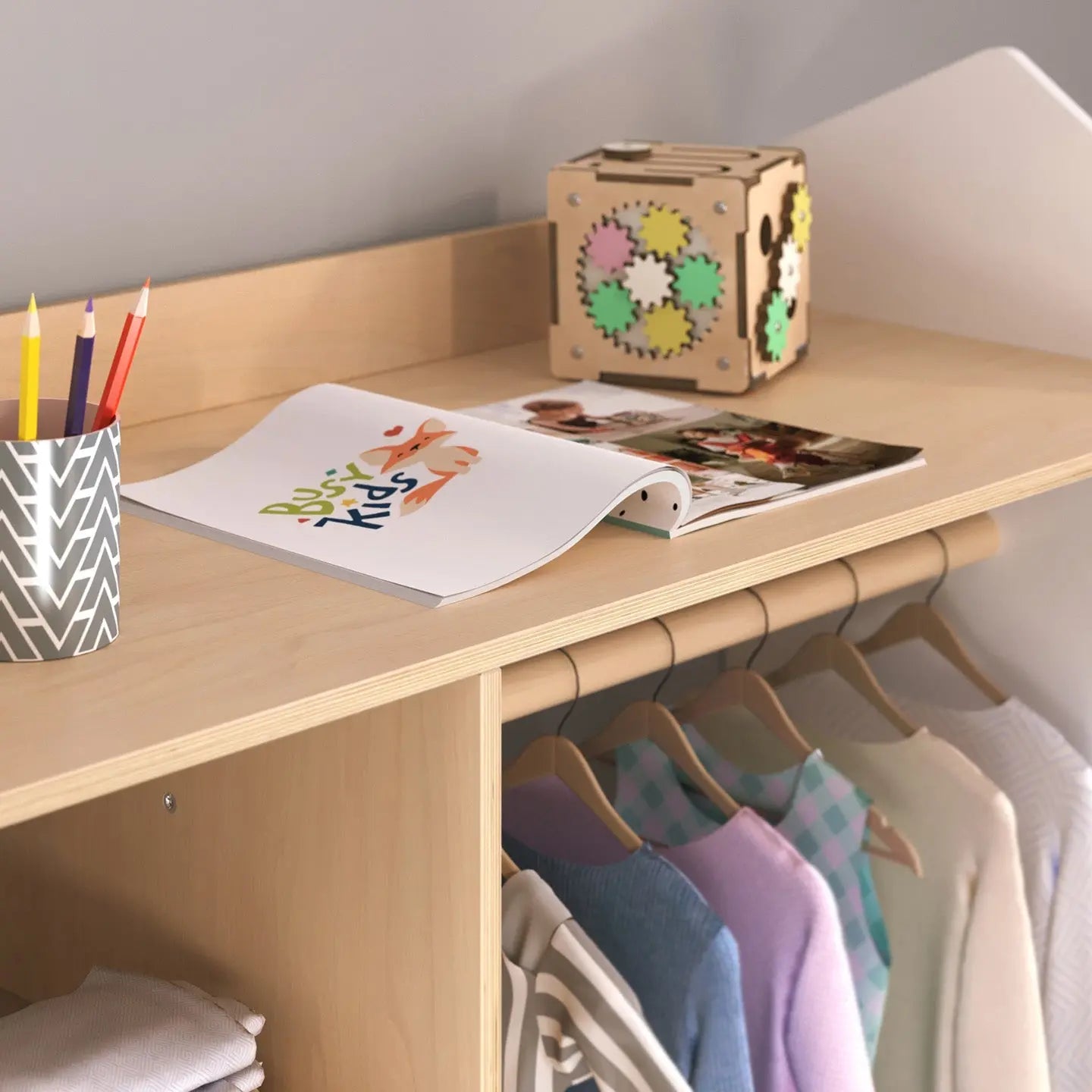 Penderie Montessori BusyKids - Couleur blanche BusyKids Europe s.r.o.