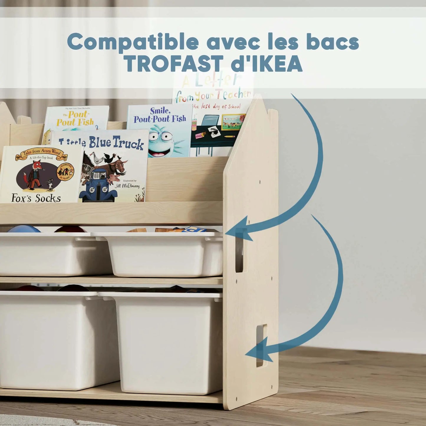 Étagère Montessori 2 en 1 polyvalente BusyKids Europe s.r.o.