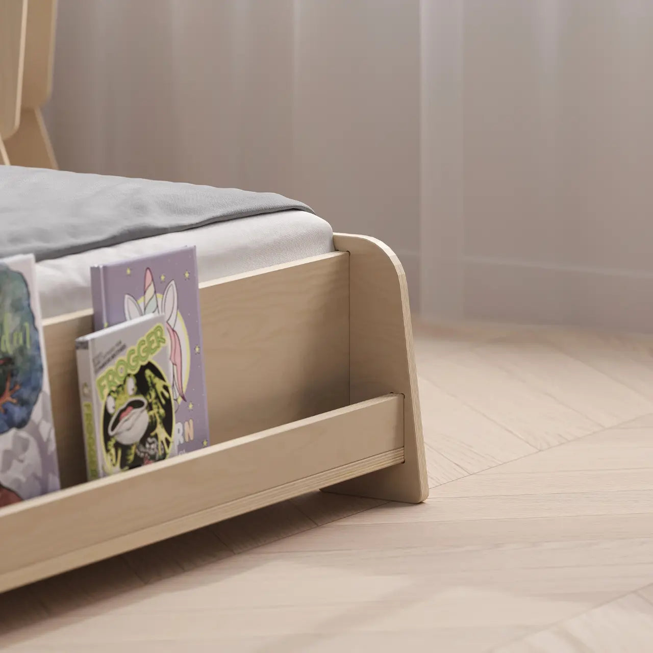 Lit montessori extensible en forme de maison avec éclairage LED BusyKids Europe s.r.o.
