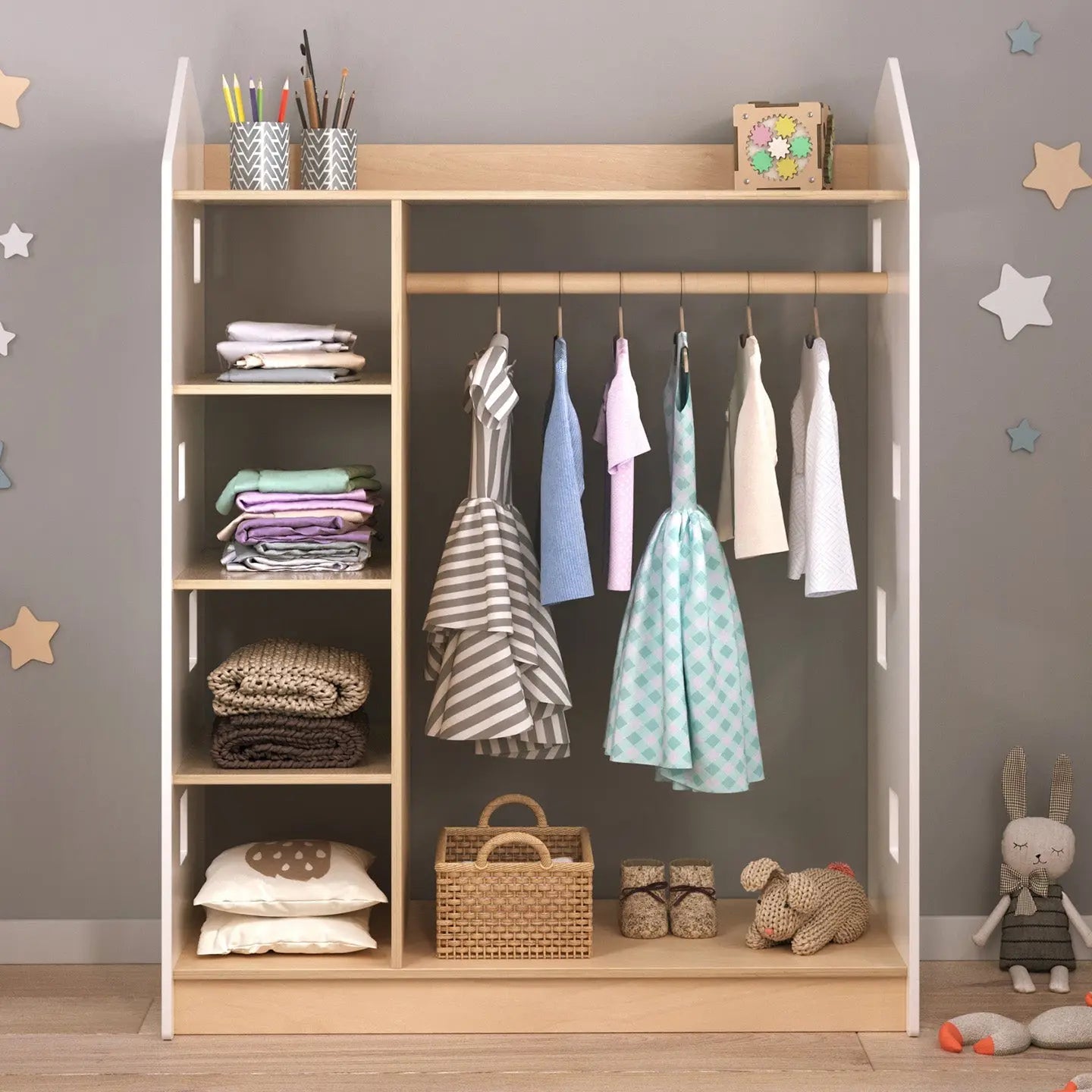 Penderie Montessori BusyKids - Couleur blanche BusyKids Europe s.r.o.