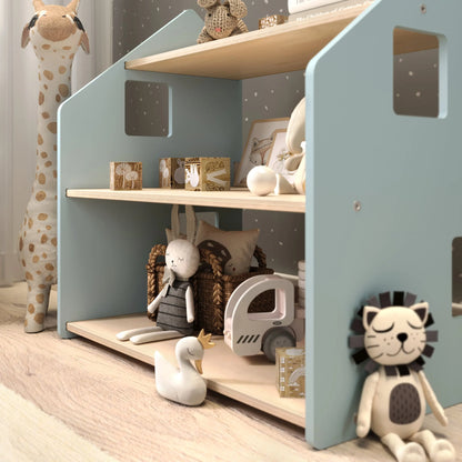 Étagère à jouets - Couleur bleu clair (MDF) - Déstockage d’entrepôt BusyKids Europe s.r.o.