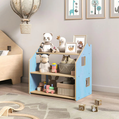 Ensemble - Bibliothèque enfant + Étagère à jouets - Couleur bleu clair BusyKids Europe s.r.o.