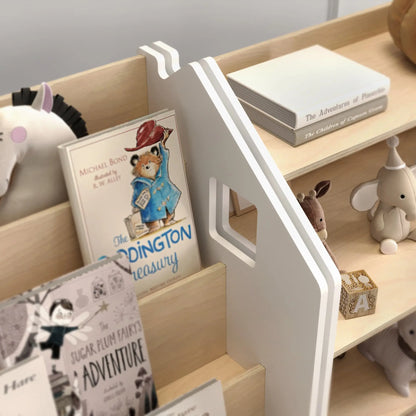 Ensemble - Bibliothèque enfant + Étagère à jouets - Couleur blanche BusyKids Europe s.r.o.