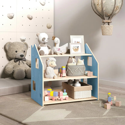 Ensemble - Bibliothèque enfant + Étagère à jouets - Couleur bleu clair BusyKids Europe s.r.o.