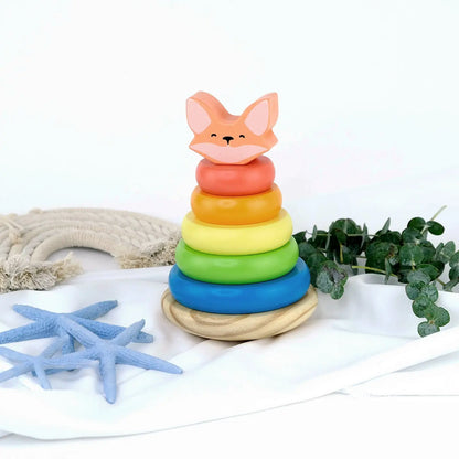 Pyramide en bois pour enfants "Renardeau" de BusyKids BusyKids Europe s.r.o.