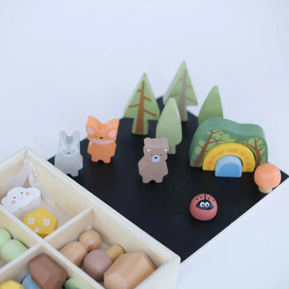 Set de figurines en bois Montessori "La Forêt" BusyKids Europe s.r.o.