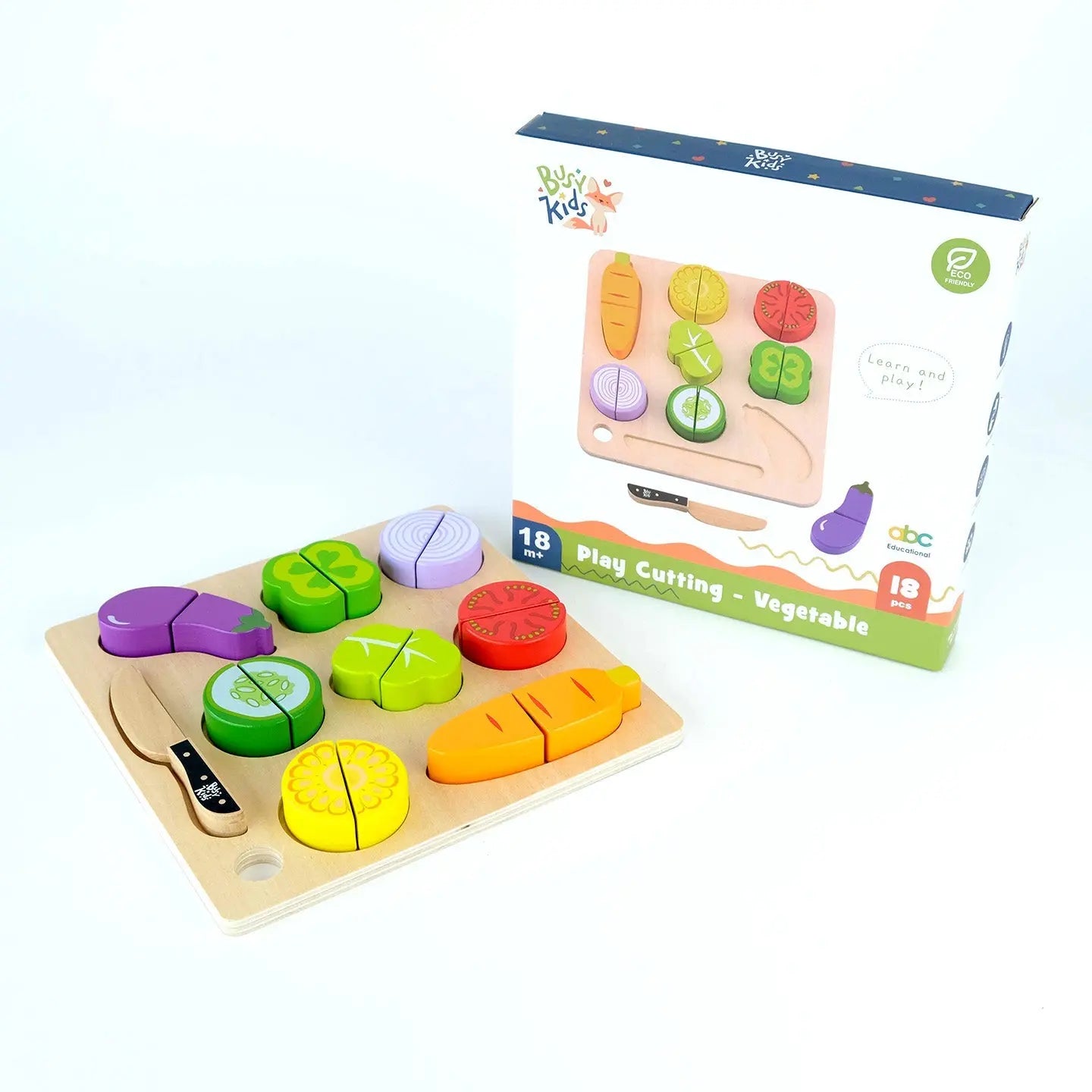Le trieur en bois  Montessori "Légumes" pour enfants BusyKids Europe s.r.o.