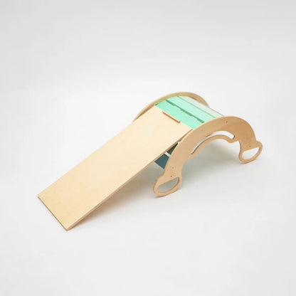 Ensemble - bascule / planche à double face / chaise - couleur menthe BusyKids Europe s.r.o.