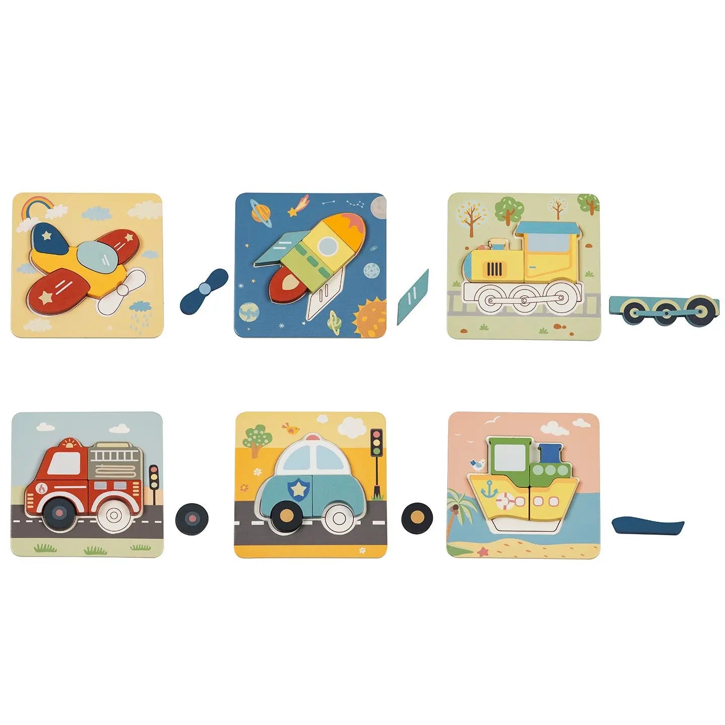 BusyKids Set de puzzles "Transport"