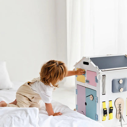 Busy board Maisonnette éducative en bois - blanche BusyKids Europe s.r.o.