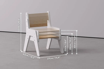 Ensemble - table et chaise évolutives pour jeunes enfants - blanche BusyKids Europe s.r.o.