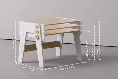 Ensemble - table et chaise évolutives pour jeunes enfants - blanche BusyKids Europe s.r.o.
