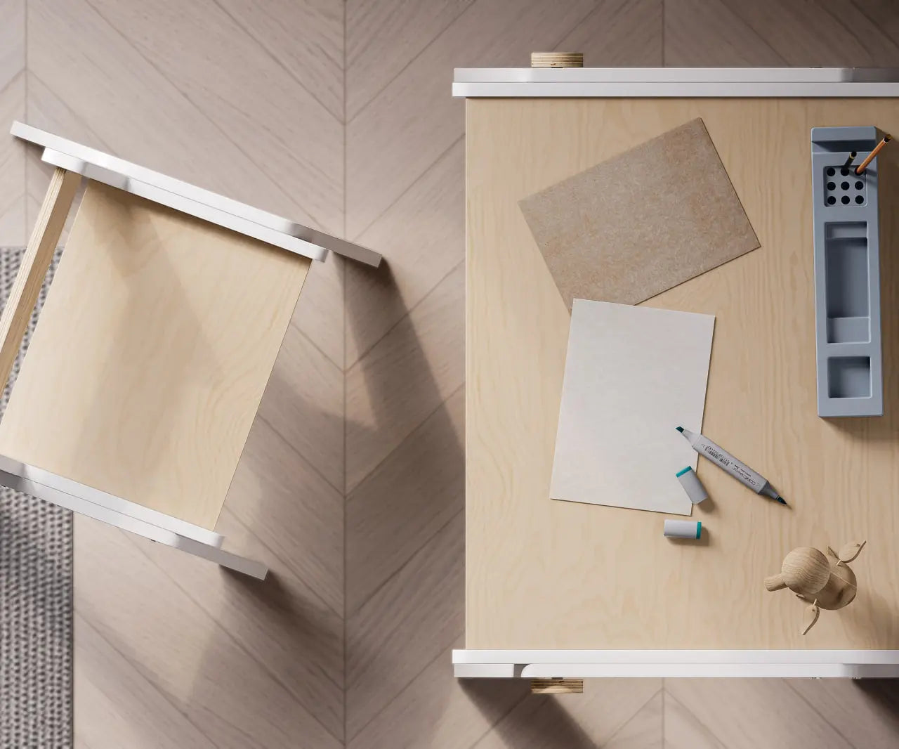 Ensemble - table et chaise évolutives pour jeunes enfants - blanche BusyKids Europe s.r.o.