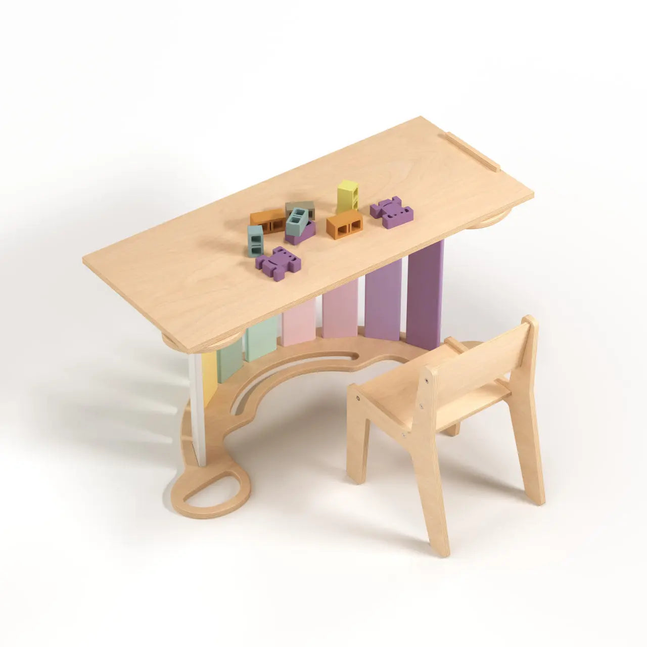 Ensemble - bascule / planche à double face / chaise - couleurs pastel BusyKids Europe s.r.o.