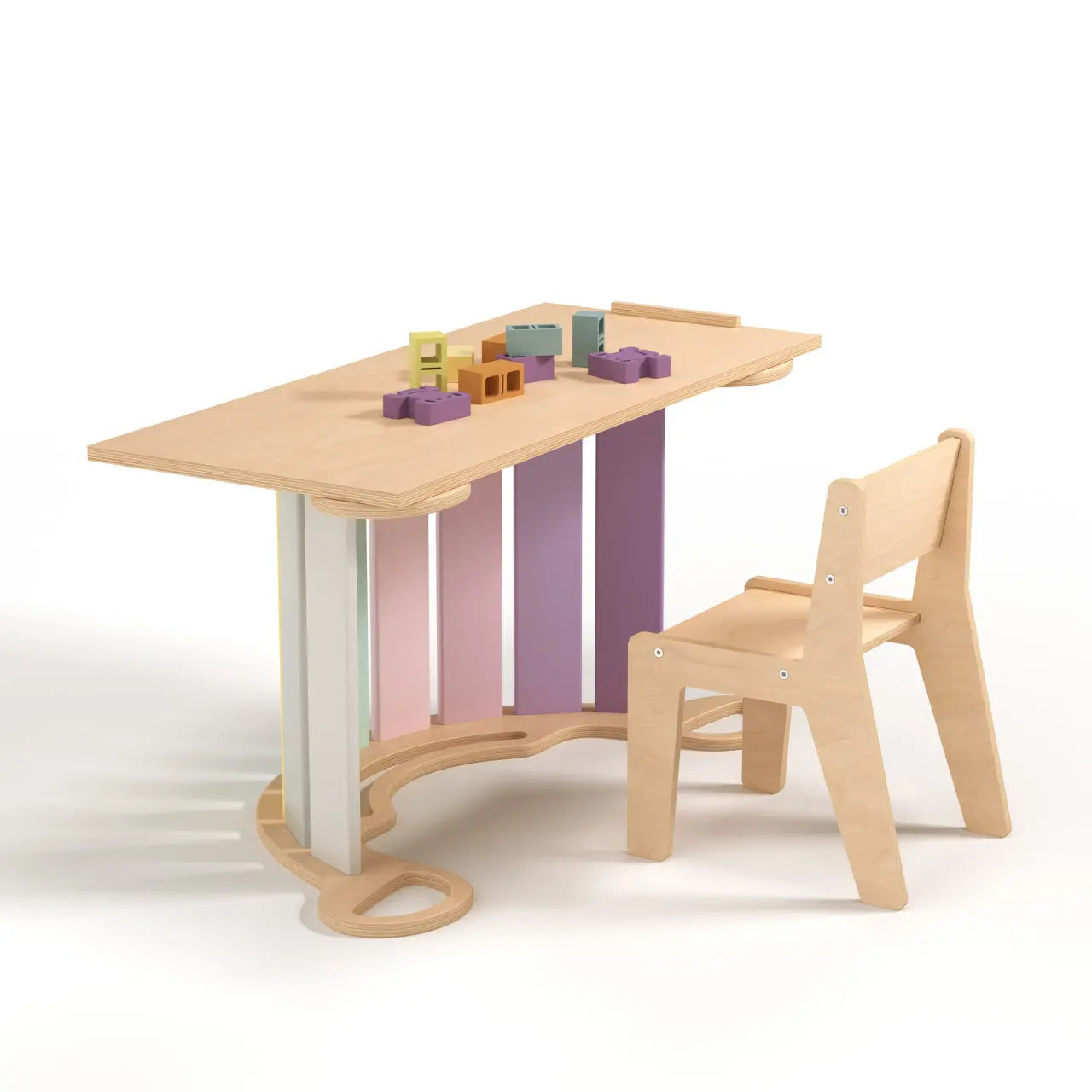 Ensemble - bascule / planche à double face / chaise - couleurs pastel BusyKids Europe s.r.o.