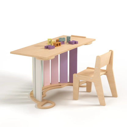Ensemble - bascule / planche à double face / chaise - couleurs pastel BusyKids Europe s.r.o.
