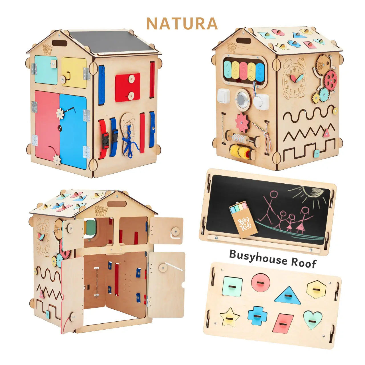 Busy board Maisonnette éducative en bois - natura BusyKids Europe s.r.o.