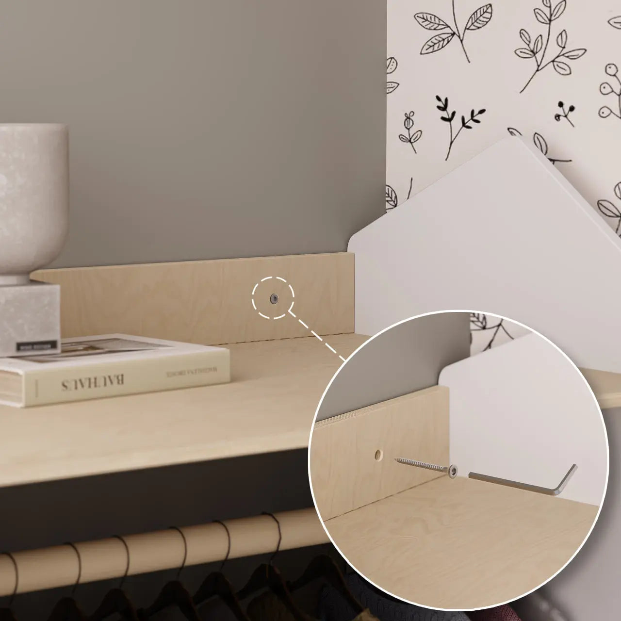 Penderie Montessori BusyKids - Couleur blanche BusyKids Europe s.r.o.