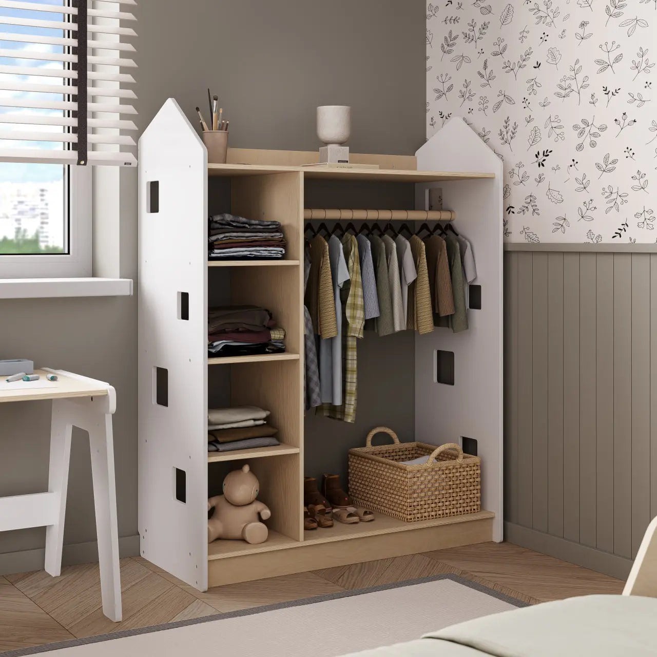 Penderie Montessori BusyKids - Couleur blanche BusyKids Europe s.r.o.